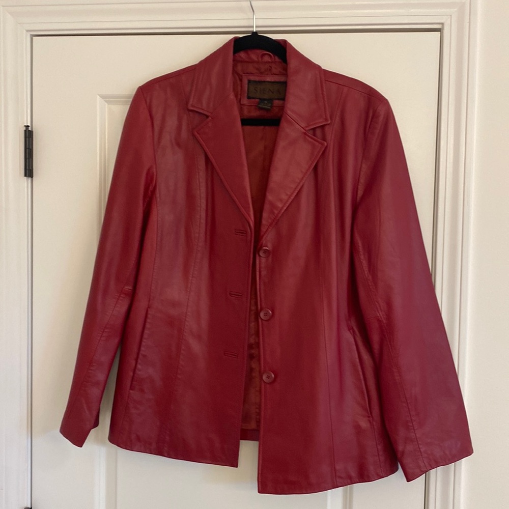 Siena leather blazer